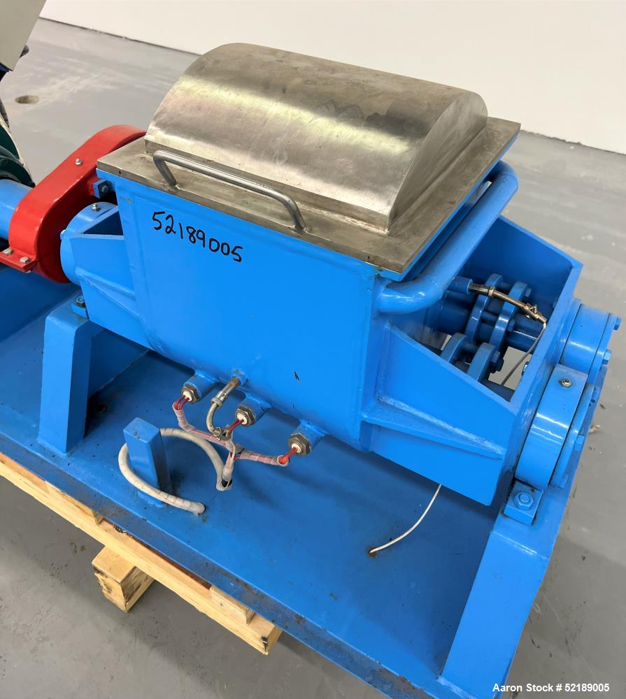 Used- Double Arm Mixer, Stainless Steel. Approximate 5 gallon working capacity. Jacketed bowl approximate 12.5" x 12" x 12.5...