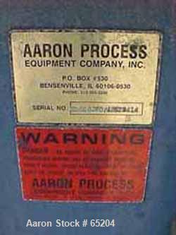 USED: Aaron Process 600 gallon, carbon steel, sigma blade, double armmixer. With spherical roller bearings, twin hydraulic tilt cylinders,heavy duty 300 hp drive using surplus Lufkin or equivalent ge...