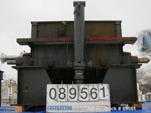 USED: Double arm mixer, low boy design, approximate 200 gallon working capacity, carbon steel. Jacketed bowl 53" front to back x 43-1/2" left to right x 25-3/4" deep. Tangential sigma blades, counter...