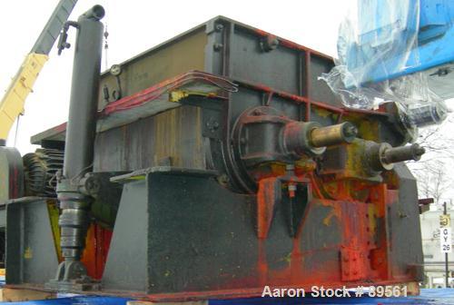 USED: Double arm mixer, low boy design, approximate 200 gallon working capacity, carbon steel. Jacketed bowl 53" front to back x 43-1/2" left to right x 25-3/4" deep. Tangential sigma blades, counter...