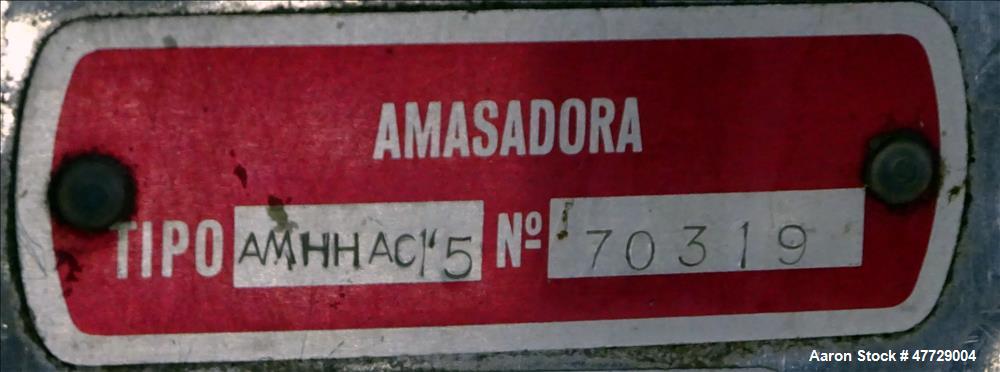 Used Amasadora Lab Style Sigma Mixer, Type AMHHAC15.