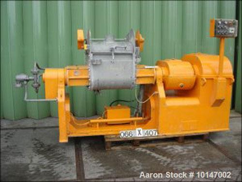 Used AMK Z-blade mixer, II U-110, serial No. 12099, new 1981, in stainless steel, capacity 110 liter (29 gallon), size 595 x 595 x 300mm (23.4'' x 23.4'' x 12''), with cover and jacket, adjustable pa...