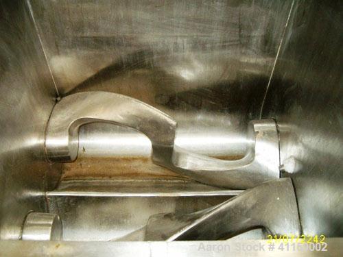 Used-AMK Double Mixer/Kneader, type II U 40, material of construction is stainless steel on product, working capacity 10.6 g...