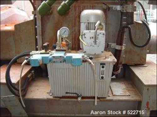USED: APV Chimie Equipment SA double arm mixer, type M-40SL. Carbon steel, total capacity 105 gallon (400 liter), working capacity 66 gallon (250 liter). Bowl 32.9" x 27.3" (845 x 700mm), with top va...