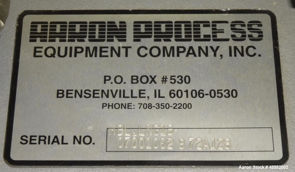 Used Aaron Process Equipment Lab Batch Double Arm Sigma Mixer. Model LNG1B