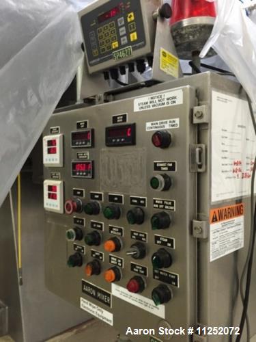 Used- Aaron Process Vacuum Drying Sigma Mixer, Model MBG200-125