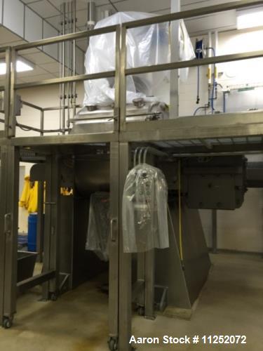 Used- Aaron Process Vacuum Drying Sigma Mixer, Model MBG200-125