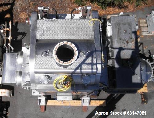 Used Aaron Process 200 Gallon (26.74 cubic feet) capacity Vacuum Drying Sigma Mixer – All Stainless, 125 HP, Jacketed, ASME