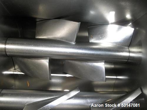 Used Aaron Process 200 Gallon (26.74 cubic feet) capacity Vacuum Drying Sigma Mixer – All Stainless, 125 HP, Jacketed, ASME