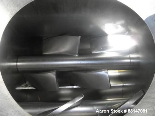 Used Aaron Process 200 Gallon (26.74 cubic feet) capacity Vacuum Drying Sigma Mixer – All Stainless, 125 HP, Jacketed, ASME