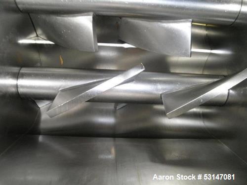 Used Aaron Process 200 Gallon (26.74 cubic feet) capacity Vacuum Drying Sigma Mixer – All Stainless, 125 HP, Jacketed, ASME