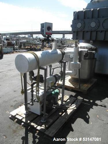 Used Aaron Process 200 Gallon (26.74 cubic feet) capacity Vacuum Drying Sigma Mixer – All Stainless, 125 HP, Jacketed, ASME