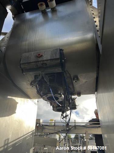 Used Aaron Process 200 Gallon (26.74 cubic feet) capacity Vacuum Drying Sigma Mixer – All Stainless, 125 HP, Jacketed, ASME