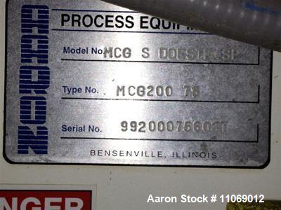 Used- Aaron Process Equipment Company Double Arm Mixer, Model MCG200-75