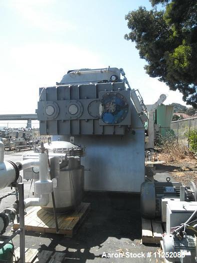 Used- Aaron Process Vacuum Dryer with Cored Shafts and Jacketed Trough