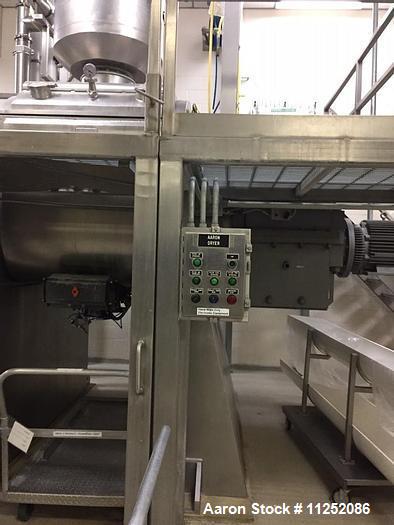 Used- Aaron Process Vacuum Dryer with Cored Shafts and Jacketed Trough