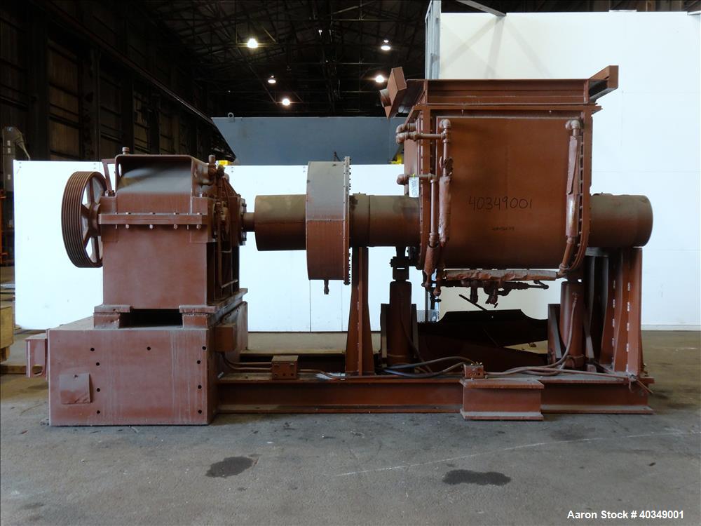 Used Carbon Steel Aaron Process Double Arm Mixer, 300 gallon capacity