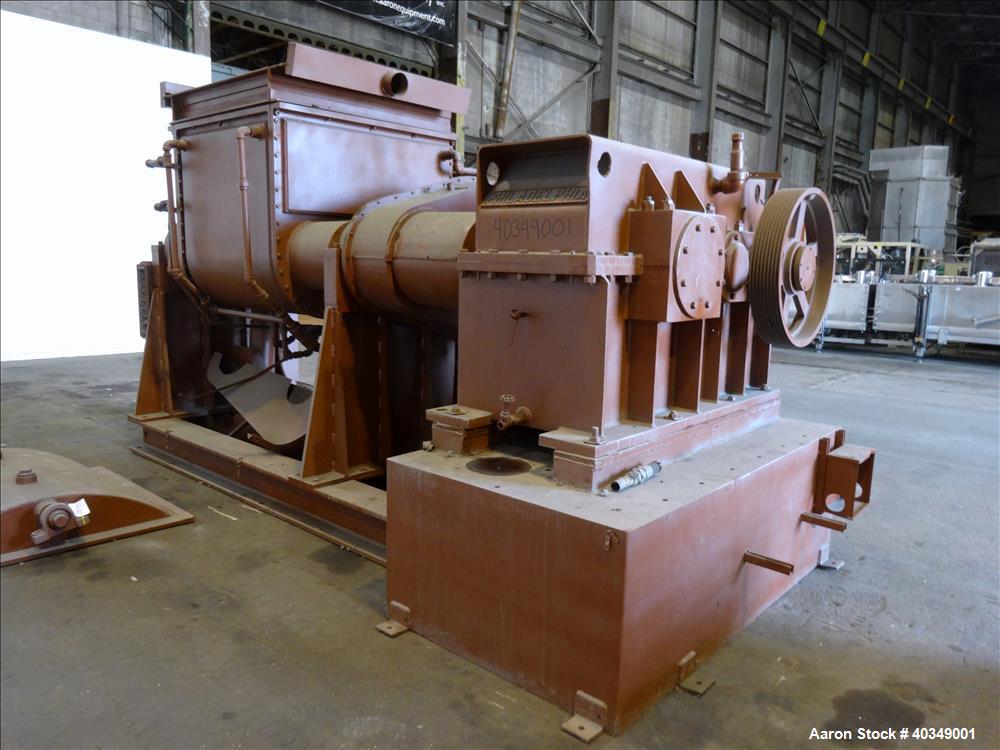 Used Carbon Steel Aaron Process Double Arm Mixer, 300 gallon capacity