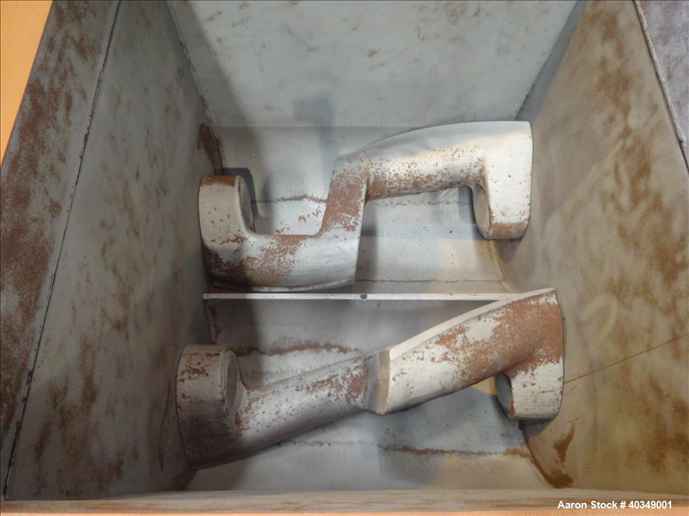 Used Carbon Steel Aaron Process Double Arm Mixer, 300 gallon capacity