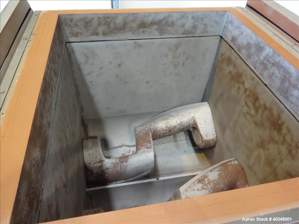 Used Carbon Steel Aaron Process Double Arm Mixer, 300 gallon capacity