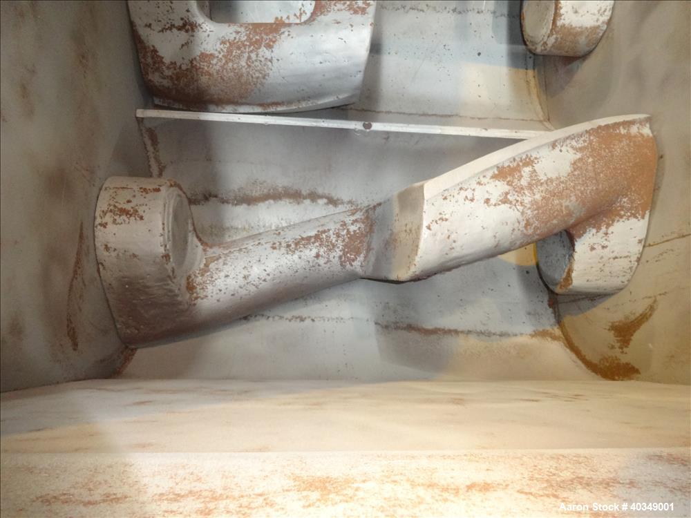 Used Carbon Steel Aaron Process Double Arm Mixer, 300 gallon capacity
