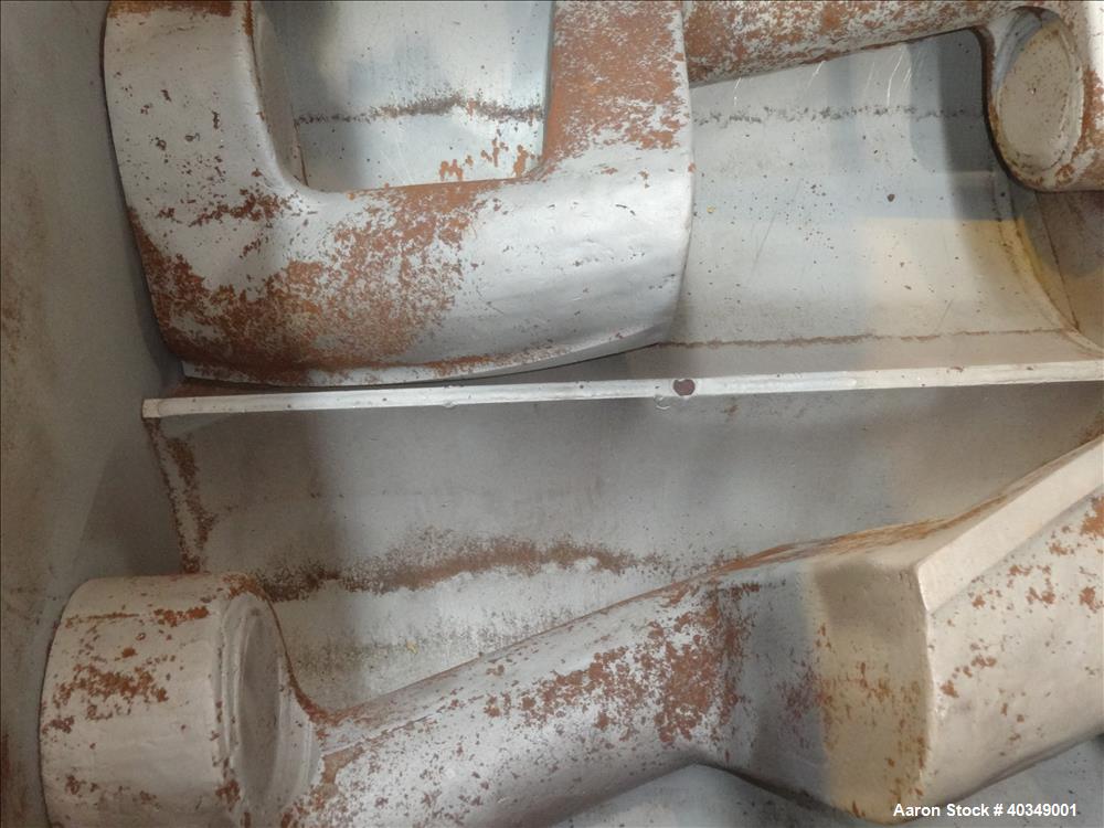 Used Carbon Steel Aaron Process Double Arm Mixer, 300 gallon capacity