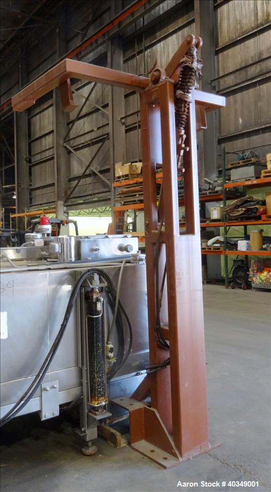 Used Carbon Steel Aaron Process Double Arm Mixer, 300 gallon capacity