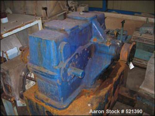 USED: Aaron Process double arm sigma blade mixer. Working capacity500 gallons, total capacity 800 gallons. Bowl dimensions 54-5/8" front to back x 72" left to right x 50" deep. Bowl construction ishe...