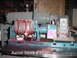 USED:Aaron Process Machinery double arm mixer 14L, 2 gallon workingcapacity (7.5 liters), 3.7 gallon total capacity (14 liters).Jacketed bowl. 11" left to right x 9-1/8" front to back x approx 7"deep...