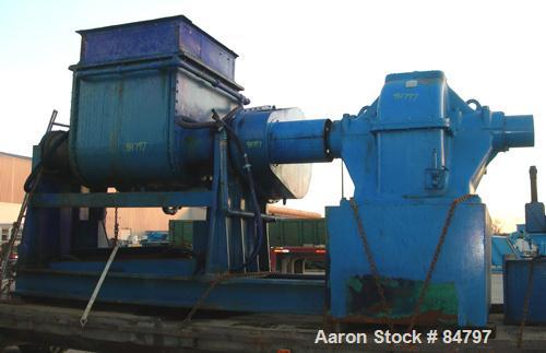 Used Carbon Steel Aaron Process Double Arm Mixer, 300 Gallon Working Capacity