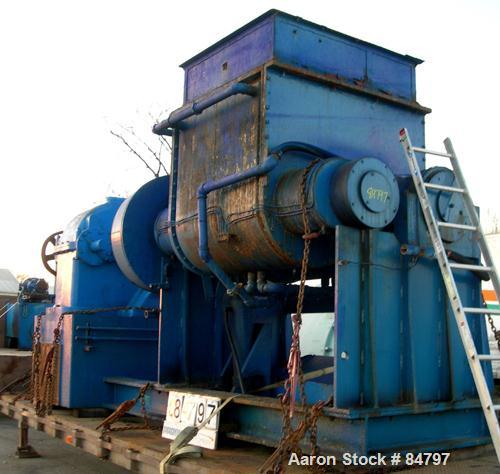 Used Carbon Steel Aaron Process Double Arm Mixer, 300 Gallon Working Capacity