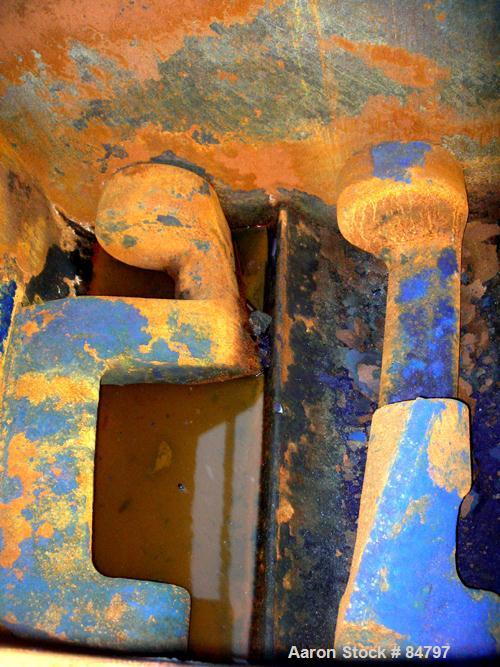 Used Carbon Steel Aaron Process Double Arm Mixer, 300 Gallon Working Capacity