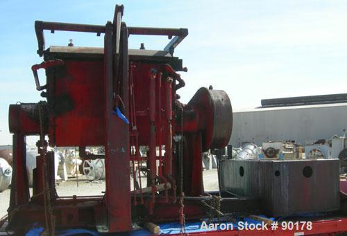 Used: Carbon Steel Aaron Process Double Arm Mixer, 500 gallon working capacity