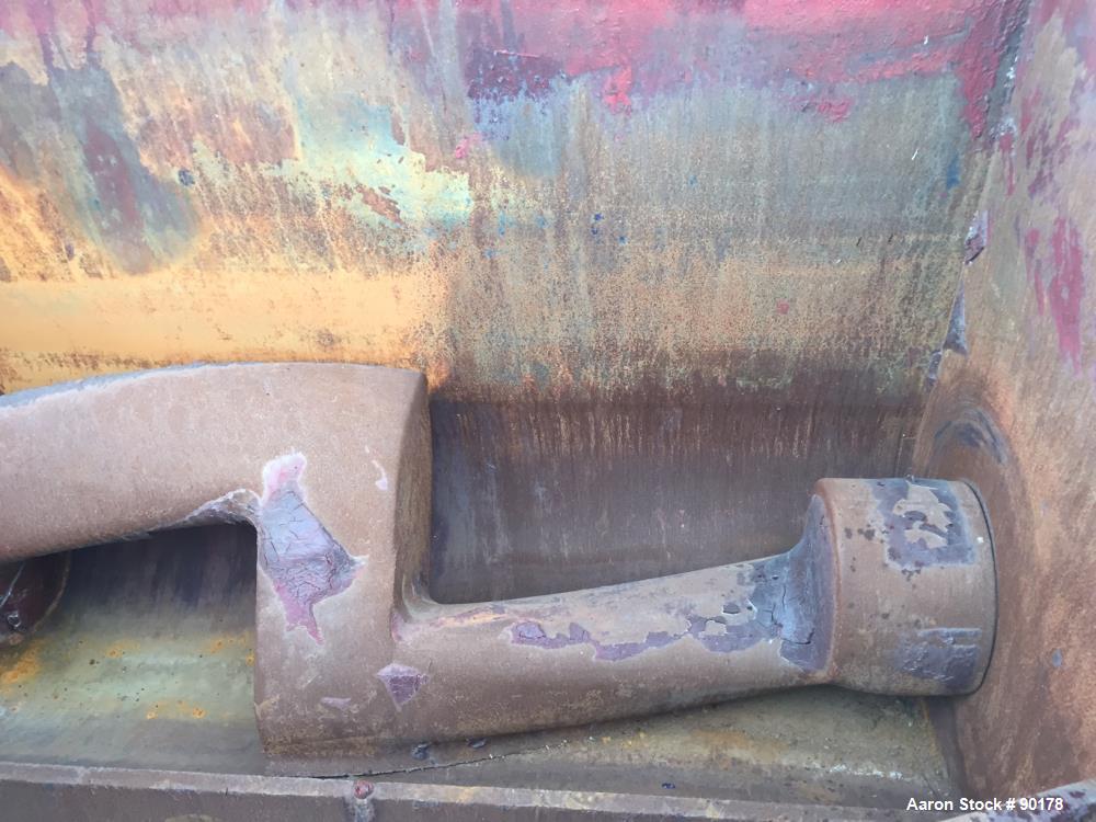 Used: Carbon Steel Aaron Process Double Arm Mixer, 500 gallon working capacity