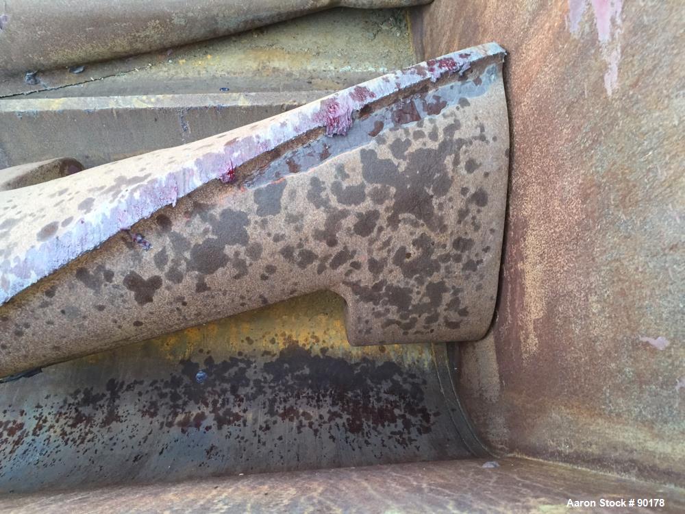 Used: Carbon Steel Aaron Process Double Arm Mixer, 500 gallon working capacity