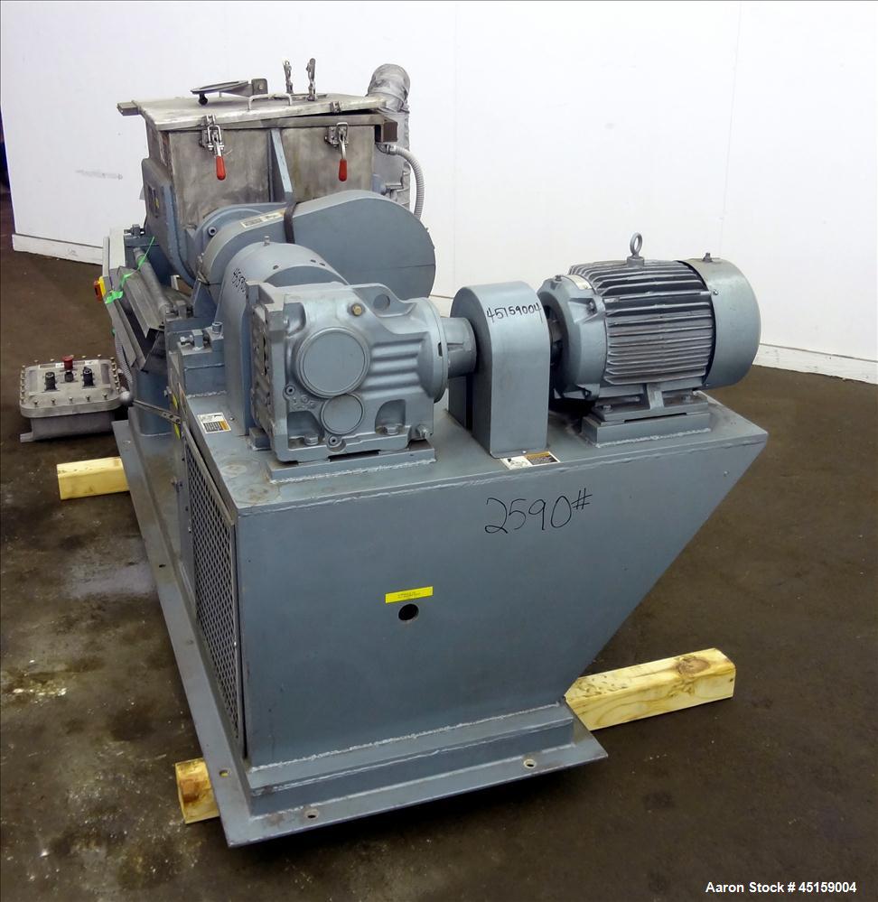 Used Paul O. Abbe Double Arm Mixer, Model SBM-10, 316 Stainless Steel. (10) Gallon operating capacity (20 total). Carbon Steel jacketed bowl approximate 17" left to right x 20" front to back, rated 1...