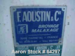 USED: F-Aoustin double arm mixer, 34 gallon, 304 stainless steel, sigma blades tangential, bowl dimensions 26" front-back x 26" left-right, jacketed, rated 6 bar, hydraulic tilt, 3 kw hydraulic pack,...