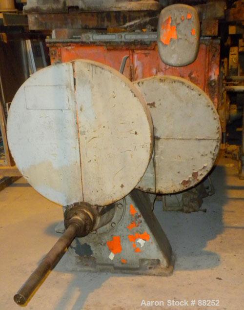 USED: Baker Perkins model #15 double arm sigma blade mixer, 100 gallon capacity. Steel jacketed bowl 33" left-right x 38" fr...