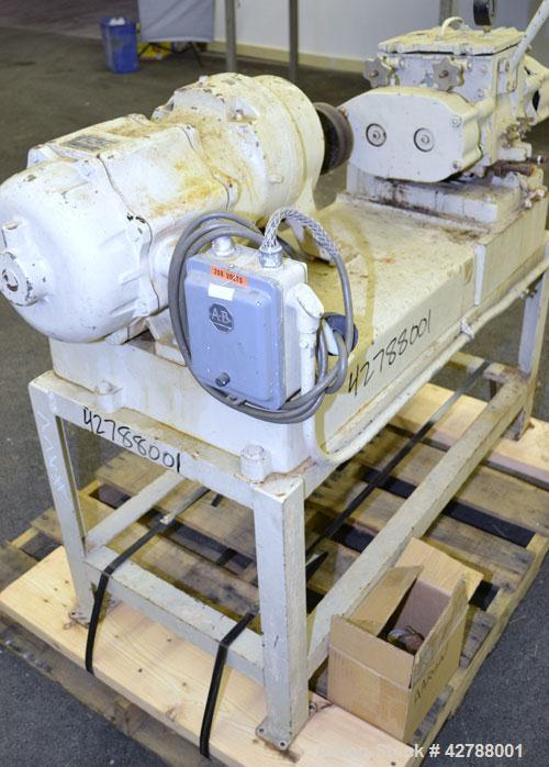 Used Baker Perkins Lab Size Double Arm Mixer, Approximate (0.75) Gallon Working Capacity, 316 Stainless Steel. Carbon steel jacketed bowl 5-1/4" left to right x 7-1/4" front to back x 5-3/4" deep. Ta...