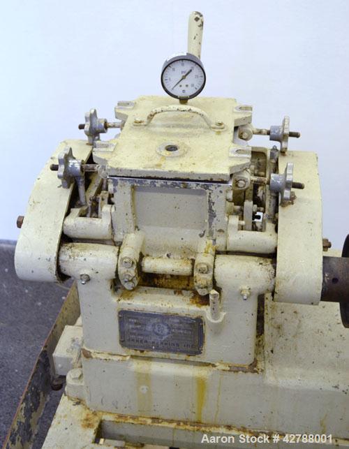 Used Baker Perkins Lab Size Double Arm Mixer, Approximate (0.75) Gallon Working Capacity, 316 Stainless Steel. Carbon steel jacketed bowl 5-1/4" left to right x 7-1/4" front to back x 5-3/4" deep. Ta...