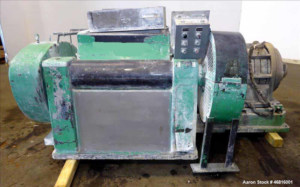 Used- Baker Perkins Double Arm Mixer, Approximately 50 Gallon, Carbon Steel.