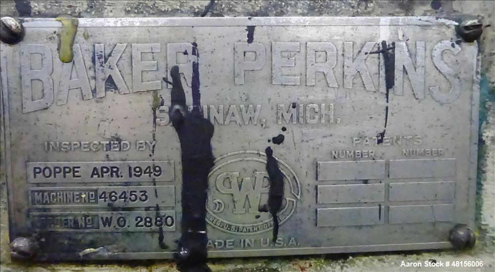 Used Baker Perkins Double Arm Mixer, Approximate 54 Gallon Working Capacity, 30