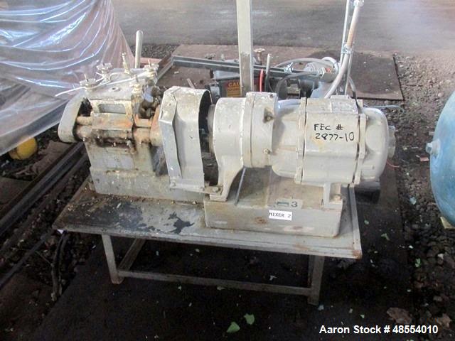 Used Baker Perkins Double Arm Mixer, 1 Gallon Capacity, Carbon Steel.