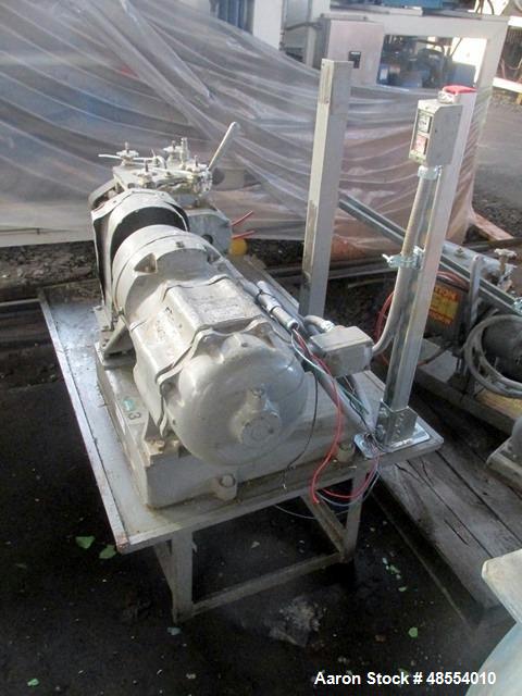 Used Baker Perkins Double Arm Mixer, 1 Gallon Capacity, Carbon Steel.