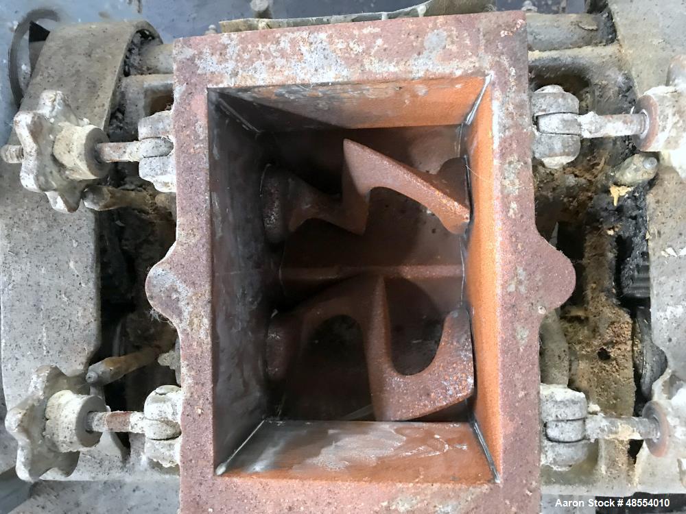 Used Baker Perkins Double Arm Mixer, 1 Gallon Capacity, Carbon Steel.