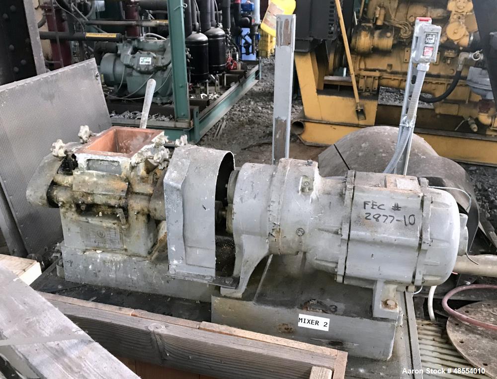 Used Baker Perkins Double Arm Mixer, 1 Gallon Capacity, Carbon Steel.