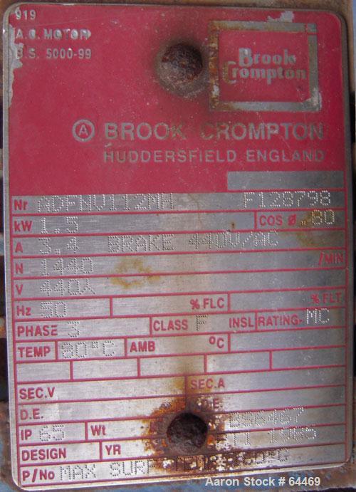 Used Stainless Steel Baker Perkins Double Arm Mixer, approximate 450 gallon working capacity