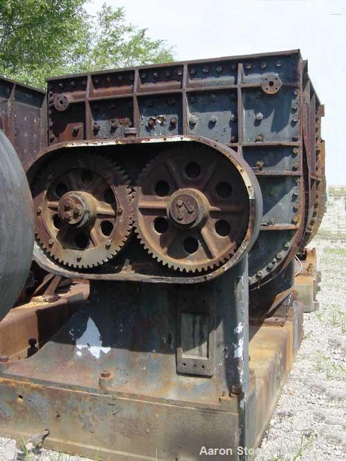 USED: Baker Perkins 500 Gallon Double Arm Mixer. Stainless steel trough, carbon steel jacket on trough and sides. Bowl 64" left-right x 59" front-back x 54" deep, carbon steel duplex blades with serr...