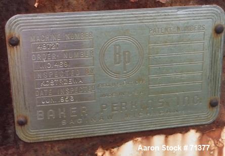 Used: Carbon Steel  Baker Perkins Double Arm Mixer, 150 Gallon