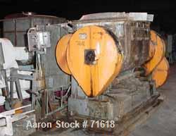 Used: Carbon Steel Baker Perkins JIMII double arm mixer, 100 gallon working capacity